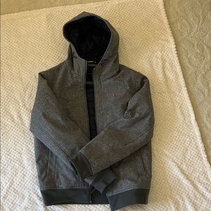 Tommy Hilfiger Men’d Gray Hooded Jacket